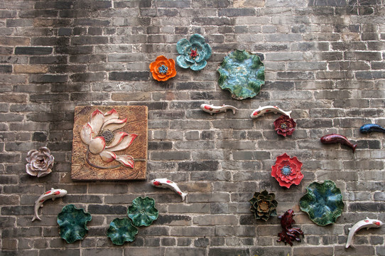 青砖陶艺文化墙