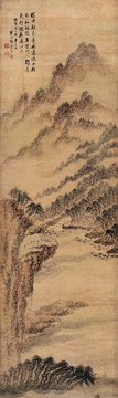 梅清秋山圖
