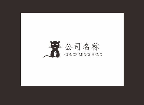 猫和鱼结合的LOGO设计