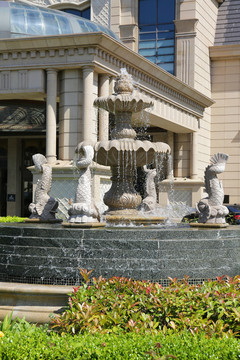 酒店石材喷泉