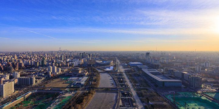 鸟瞰奥林匹克森林公园建筑群