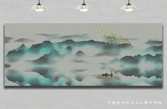 山水背景墻