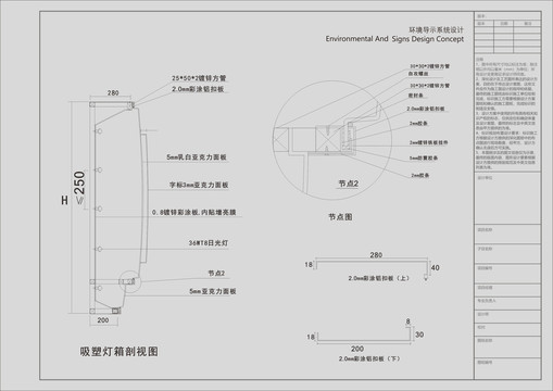 吸塑灯箱工艺图