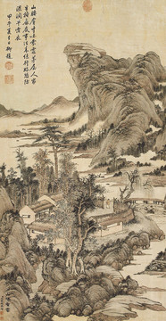 王敬銘山塢看云圖