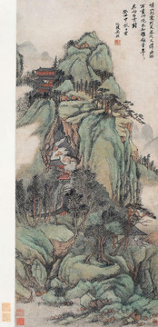 吳歷青綠山水