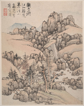 藍(lán)瑛山水畫