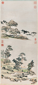 宋駿業(yè)林亭煙岫圖