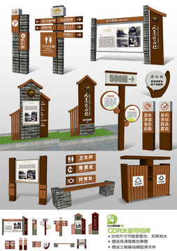 公园导视牌景区导视标牌设计