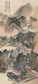 翟大坤仿黃公望筆意