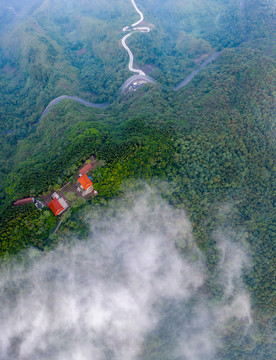 航拍山峰