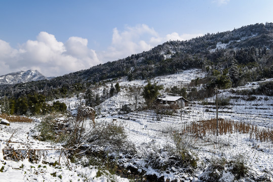 雪景1山村