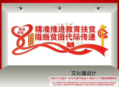 教育扶貧文化墻