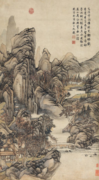 張宗蒼云崖錦樹圖