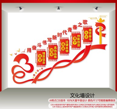 青年樓梯間文化墻