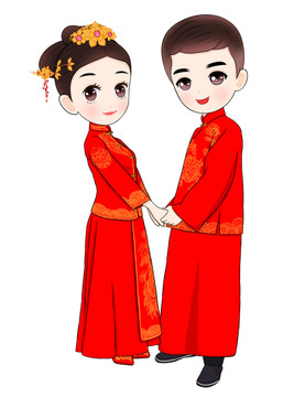 婚礼人物插画