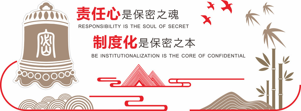 保密形象墻
