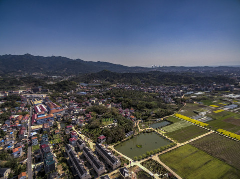 浙江兰溪岩头村航拍