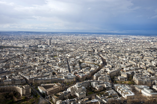法国巴黎鸟瞰图