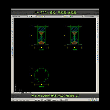 沙漏CAD平面图立面图