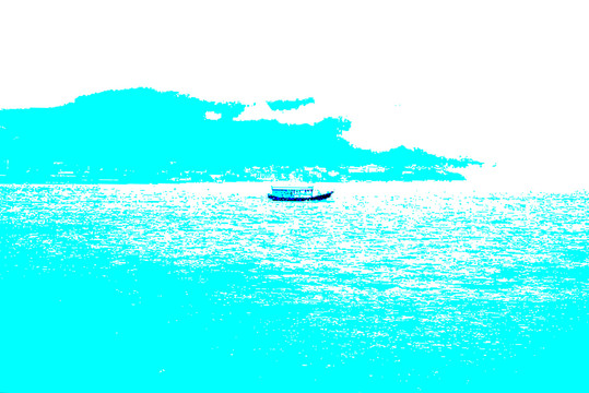 海上小船裝飾畫(huà)