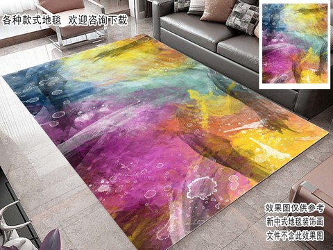 地毯數(shù)碼印花高清抽象油畫