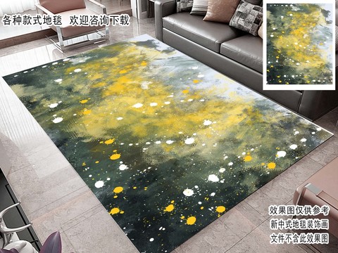 地毯數(shù)碼印花高清抽象油畫(huà)
