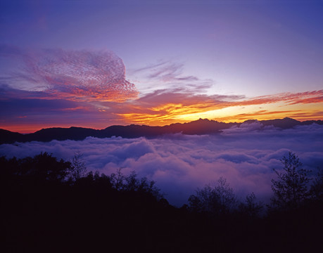 阿里山日落美景