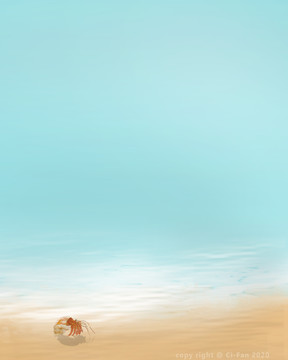 海灘插畫