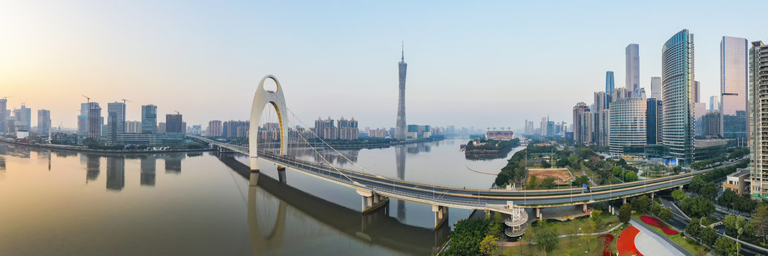 航拍中国广州城市天际线