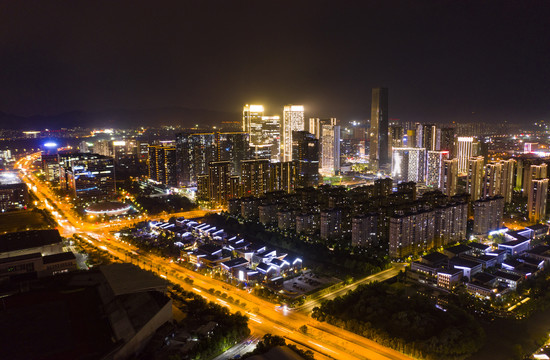 杭州未来科技城夜景