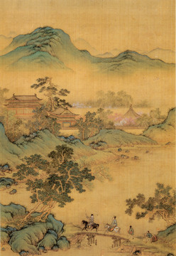 楊士賢畫巖壑清暉冊