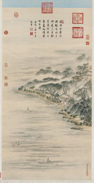 董邦達三潭印月圖