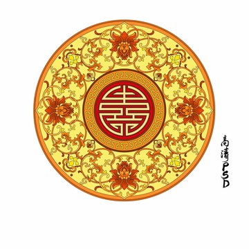 傳統(tǒng)花紋圓形