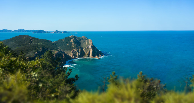 长岛海湾海岸线风光