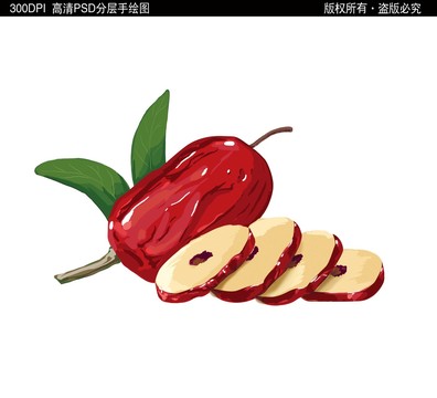 棗片插畫設(shè)計