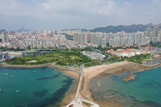 青岛大麦岛小麦岛银海大世界海堤