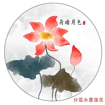 荷花裝飾畫(huà)
