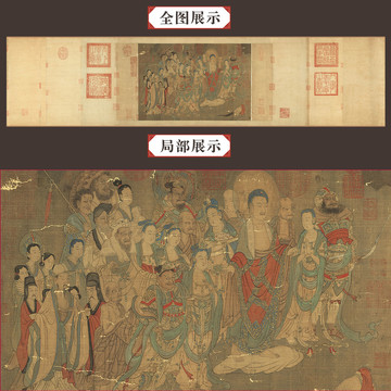 劉松年燃燈佛授記釋迦文圖