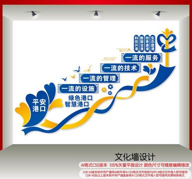 港口樓梯文化墻