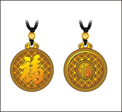 古法金吊墜