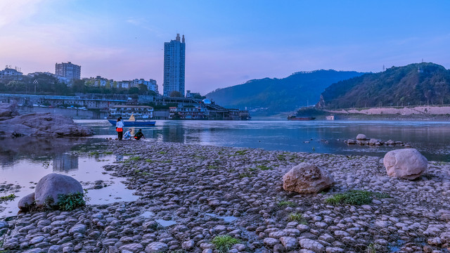 四川宜宾美丽的城市景观