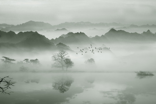 意境水墨山水