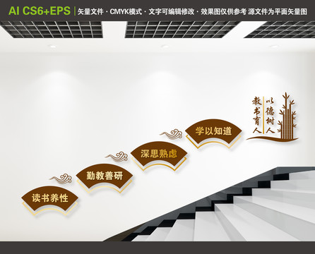 學(xué)校樓梯文化墻