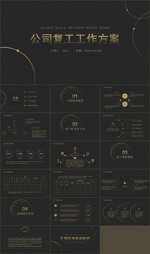 企业公司复工工作方案PPT模板