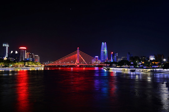 宁波中秋城市夜景