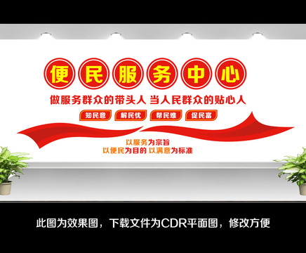 便民服務(wù)中心背景墻