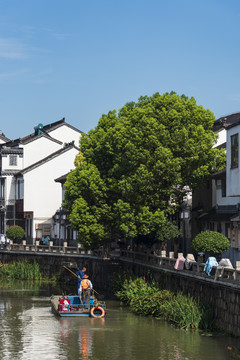 古镇河道清洁