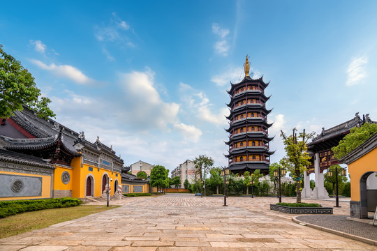 泰州南山寺塔古建筑景观