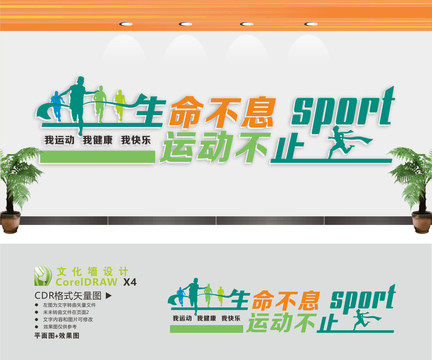 運動健康文化墻