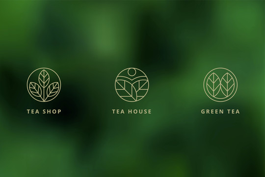 绿色茶店茶叶商标设计